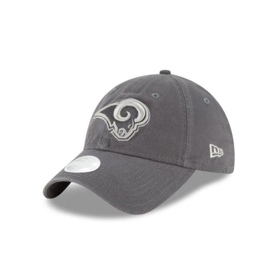 Grey Los Angeles Rams Hat - New Era NFL Preferred Pick 9TWENTY Adjustable Caps USA6198524